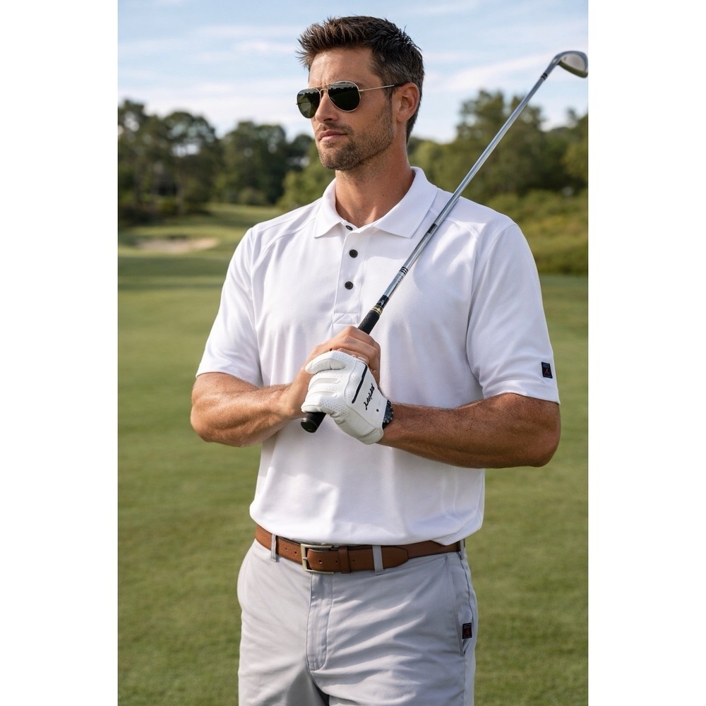 GolfKnicker.com Polo Shirt Mens XXL White Excellent Performance Golf Top